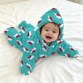 thumbnail image 4 of Otqutp Infant Flannel Hooded Romper Cute Print Star Shape Zip Up Crawling Suit Newborn Christmas Clothes Fall Winter Warm Outfits, 4 of 5
