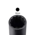 thumbnail image 4 of Unique Bargains 1/2' Drive 32mm 12-Point Deep Impact Socket, CR-MO Steel 78mm Length, Metric Sizes, 4 of 5