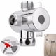 thumbnail image 1 of Válvula desviadora de grifo de ducha de 3 vías, componente de sistema universal para baño, pieza de repuesto, válvulas cromadas para baño, 1 of 7