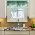 thumbnail image 2 of Yayeee Kitchen Valance Rod Pocket 54" x 18" Living Room Window Curtain, Green and White Pattern, 2 of 6
