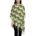 thumbnail image 3 of Cauagu pelecus cultratus Print Women Wrap Shawl tassels Scarves Retro Scarf 77.6"X28.3", 3 of 8