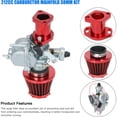 thumbnail image 5 of Mini Bike VM22 Carburetor Kit 212 Carb & 38mm Air Filte*,inlet Pipe Manifold Kit for Coleman CT200U CT200U-EX BT200X Baja Warrior MB200 Axis M200 Predator 212cc 224 GX160 196cc 6.5HP Go Kart Parts, 5 of 9