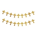 thumbnail image 1 of EeaseMX 2 banderines colgantes con forma de cruz para fiestas, cumpleaños, carnaval, adornos para fiestas., 1 of 8