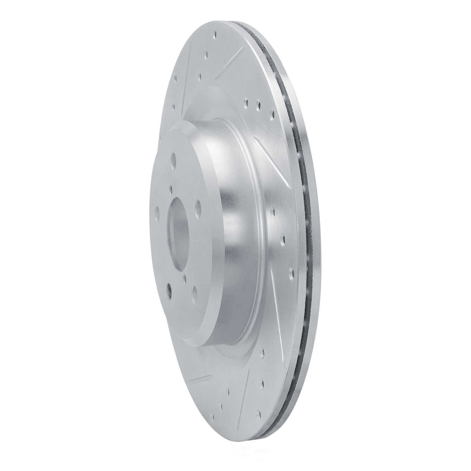 Dynamic Friction Company 631-13044L DFC Brake Rotor - Drilled And Slotted - Silver
