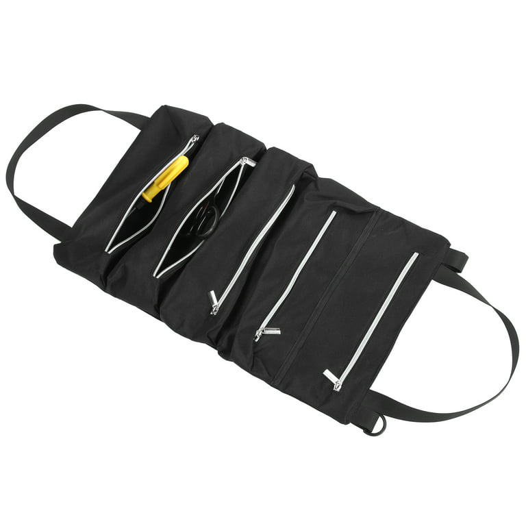 MultiPurpose Tool Roll Up Bag Tool Organizer Pouch Hanging Zipper Carrier  Tote for Car Garden 