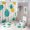AA-1, variant on Tropical Flamingo Pineapple Pattern Shower Curtain Sets Non-Slip Rugs Bath Mat Toilet Cover U Shaped Mat 4 Pcs