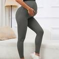 thumbnail image 4 of DeHolifer Leggings for Women Maternity Workout Over The Belly Pregnancy Yoga Pants with Pockets Soft Activewear Work Pants Dark Gray S, 4 of 8