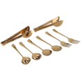 thumbnail image 1 of Stainless Steel Flatware Serving Utensils Large Serving Spoon Set of for Kitchen (Gold,8 Pieces), 1 of 4