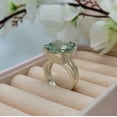 thumbnail image 5 of Lovely Green Amethyst Cocktail Ring-Unique Green Prasiolite Ring-Statement Ring-February Birthstone Ring-Promise Ring Women Gift, 5 of 12