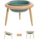thumbnail image 1 of Ceramics Cat Bowl Adjustable Cat Food Bowl Kitty Bowl Raised Tilted Cat Water Bowl Pet Supplies Slanted Elevated Cat Bowl (300ml, Dark Green), 1 of 4