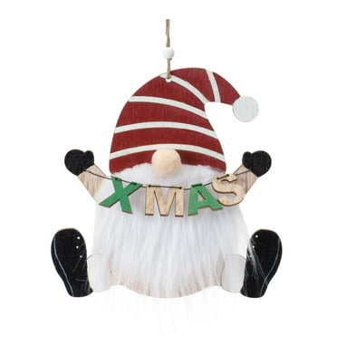 Melrose 87621 Gnome Ornament, 7-inch Height, Wood