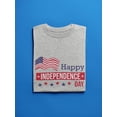 thumbnail image 3 of Happy Independence Day Flag Shaped T-Shirt Women -Image by Shutterstock, Female XX-Large, 3 of 4