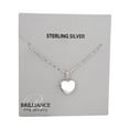 thumbnail image 2 of Brilliance Fine Jewelry Sterling Silver Rhodium Plated Puff Heart on Beaded Chain Necklace, 16"+2", 2 of 6