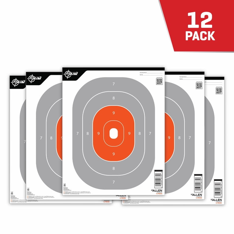 EZ Aim Paper Trainer Shooting Targets, 12