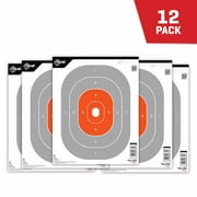 EZ Aim Paper Trainer Shooting Targets, 12W x 15H, 0.39 lb,12-Pack, Black