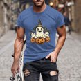 thumbnail image 1 of Blusas y camisas de manga corta y cuello redondo para hombre. Blusas/camisetas de manga corta con cuello redondo y estampado de Halloween para hombre. Blusa para hombre., 1 of 5