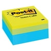 Post it Notes Cube, 3 x 3, Green Wave, 400/Cube
