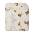 thumbnail image 2 of Sábana para cuna Ali+Oli con estampado de ositos de peluche, muselina y algodón, color crema, 2 of 6