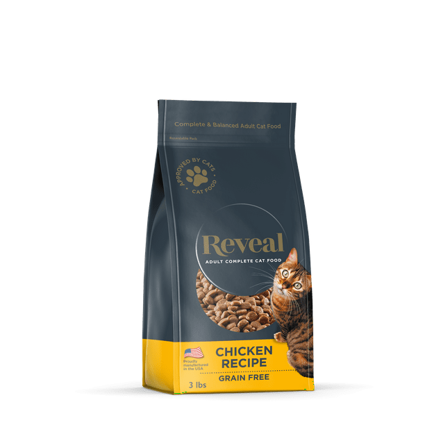 Reveal Natural Dry Cat Food, Grain Free, Chicken Recipe, 3lb Bag