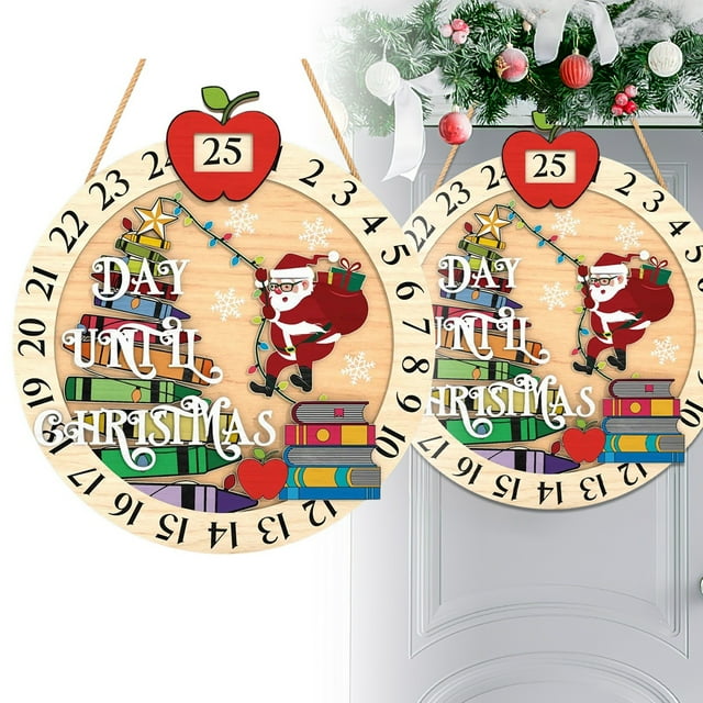 118 Inch Festive Wooden Door Hanging Sign for Seasonal Home and Entryway Decoration