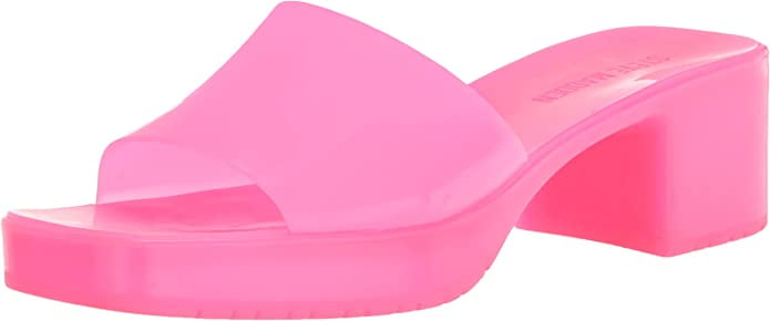 Steve Madden Harlin Hot Pink Harlin Square Toe Platform Jelly Slide ...