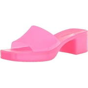 Steve Madden Harlin Hot Pink Harlin Square Toe Platform Jelly Slide Sandal (7.5, Hot Pink)