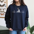 thumbnail image 4 of EcoLoom S Mum Daughter Heartbeat Mother's Day Mother Long Sleeve Unisex Midweight Crewneck Sweatshirt, 4 of 4