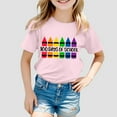 thumbnail image 2 of Kids 100 Days of School Shirt Kids Funny Print Crewneck Short Sleeve Girls Shirts School Days Shirt for Kids Boys Girls 4T, 2 of 4