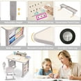 thumbnail image 5 of Kids Desk and Chair Set, Height Adjustable Childrens Study Desk, Graffiti Table for 3-12 Years, Kids Art Table with Side Bookshelf and Storage, Multi-Functional for Bedroom & Study Room(Grey), 5 of 7