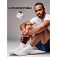 thumbnail image 4 of Penn Men’s Cushioned Quarter Socks for Men Breathable Men’s Sports Socks for All day Comfort, 15 pk, White, 4 of 7