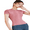 Pink, variant on LYMAYTER Sports T-Shirt for Women Dry Fit Yoga Workout Basic Tops Versatile Solid Color Slim Shirt S-3XL