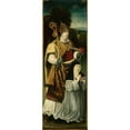 thumbnail image 2 of North Netherlandish School 9x18 Black Ornate Wood Framed Double Matted Museum Art Print Titled - Saint Augustine and an Augustinian Canoness (1525-50), 2 of 5