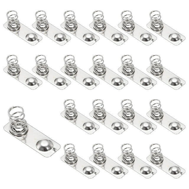 Unique Bargains 20 Pcs Battery Metal Spring Contact Plate 20mm x 7mm Negative Positive Bipolar Conversion Nickeling Plate