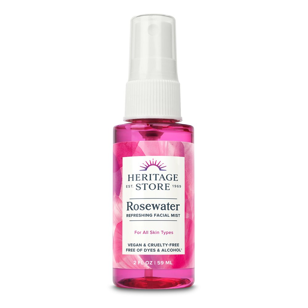 Heritage Store Rosewater Refreshing Facial Mist, 2 fl oz, for All Skin