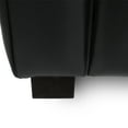 thumbnail image 6 of GDF Studio Minkler Contemporary Faux Leather 3 Seater Sofa, Midnight Black and Dark Walnut, 6 of 7
