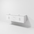 thumbnail image 6 of Geneva 60 in. W Glossy White Double Bath Vanity and Cultured Marble Top, 6 of 11