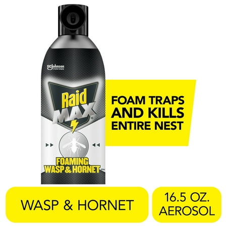 Raid Max Foaming Wasp & Hornet Killer, Fast Coverage Foam, 16.5 oz