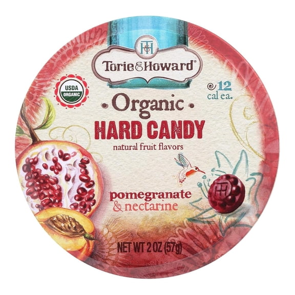 Torie & Howard Organic Hard Candy Pomegranate & Nectarine - 2 oz