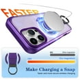 thumbnail image 4 of Designed for iPhone 15 Magnetic Case with [Invisible Stand and Secure Grip] [Military Drop Protection] Compatible with Mag-Safe Shockproof Slim Matte Cover for iPhone 15, Purple, 4 of 10