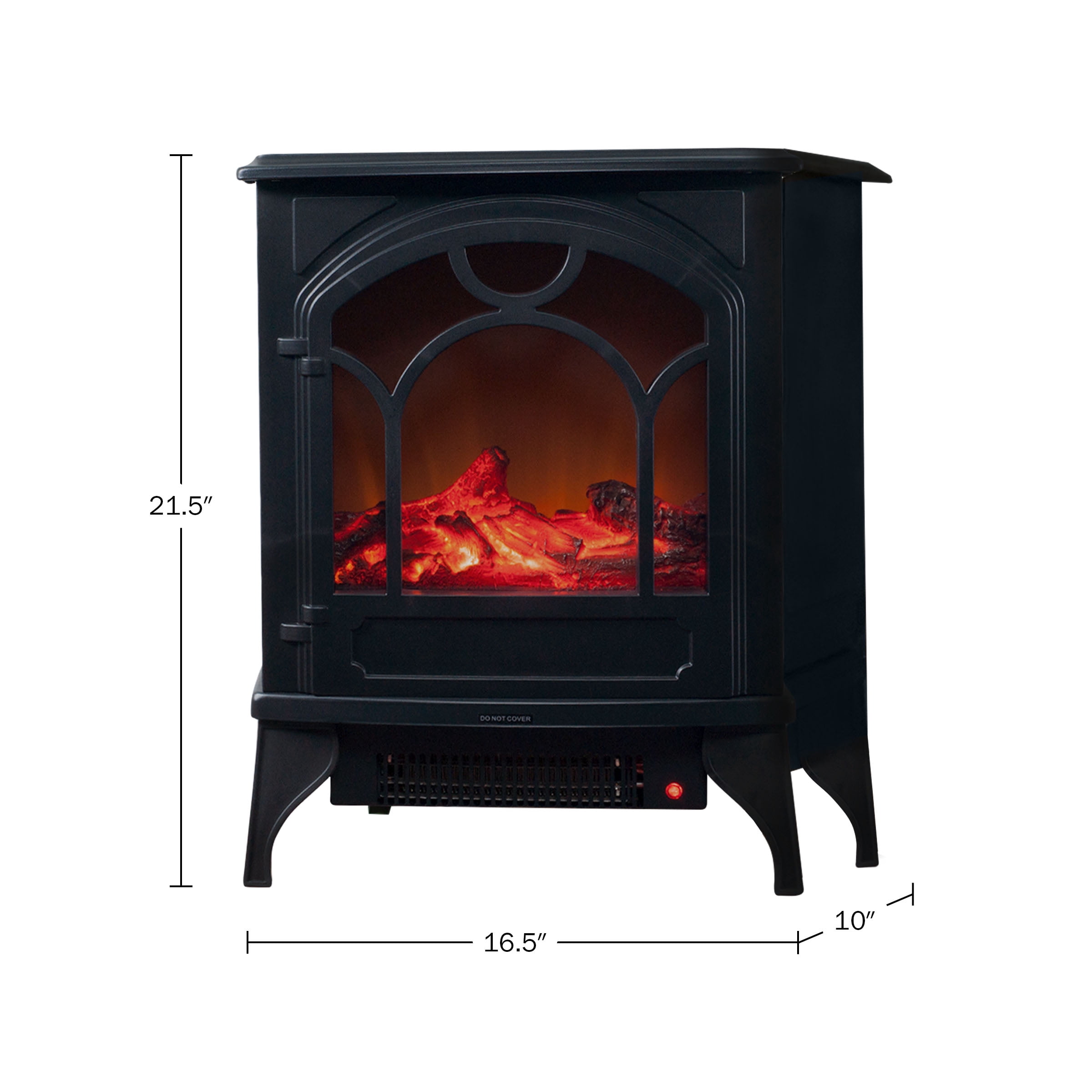 Northwest Electric Fireplace Heater for the Living Room or Bedroom (Black)
