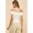 thumbnail image 3 of Off Shoulder Ribbed Top, 3 of 4