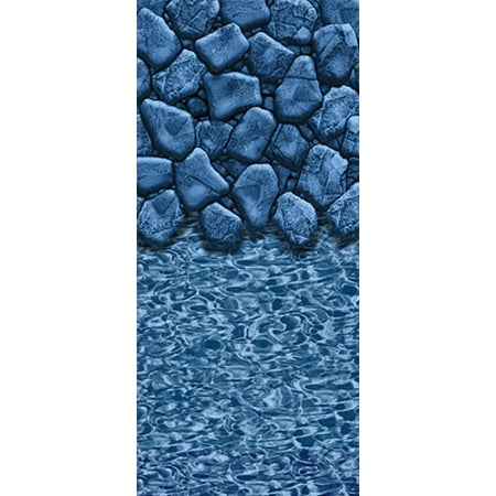 SmartLine 15-Foot Round Boulder Swirl Unibead Above Ground Swimming Pool Liner - 48-Inch Wall