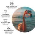 thumbnail image 3 of Pofeuu Swimming Goggled Flamingo Print Coasters for Drinks, 4Pack PU Leather Coasters, Bar Drink Coasters for Tabletop Protection, Furniture from Damage-Round Shape, 3 of 6