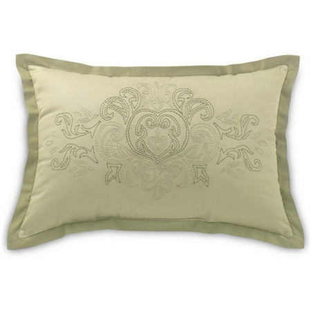 OLDCanopy Embroidered Dream Pillow, Melon Green