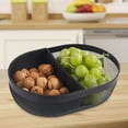 thumbnail image 4 of Bandeja de almacenamiento de hierro, frutero, cesta decorativa de escritorio, cesta de malla de alambre Negro, 4 of 9