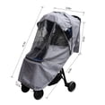 thumbnail image 6 of ODOMY Stroller Rain Cover， Baby Travel Weather Shield Universal Size， Protect from Rain Wind Dust Snow， Ventilate Clear EVA Zipper Pram Rain Cover, 6 of 10
