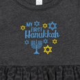 thumbnail image 4 of Inktastic My 1st Hanukkah with Menorah and Stars of David Girls Baby Dress, 4 of 5