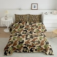 thumbnail image 3 of Feelyou Retro Camouflage Camo Bedding Comforter Set, Rustic Gorilla Wildlife Twin Comforter Sets, Green Abstract Reversible Bedding Set, Super Cozy Room Decor, 2-Piece, 3 of 9