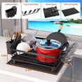 thumbnail image 3 of Dish Drying Rack  With Auto-drain & Mat Drainers For Kitchen Counter Glorganizer 4 Cups 3 Slots Utensil Holder Gifts Women Mothers Day Gadgets Decor, 3 of 8