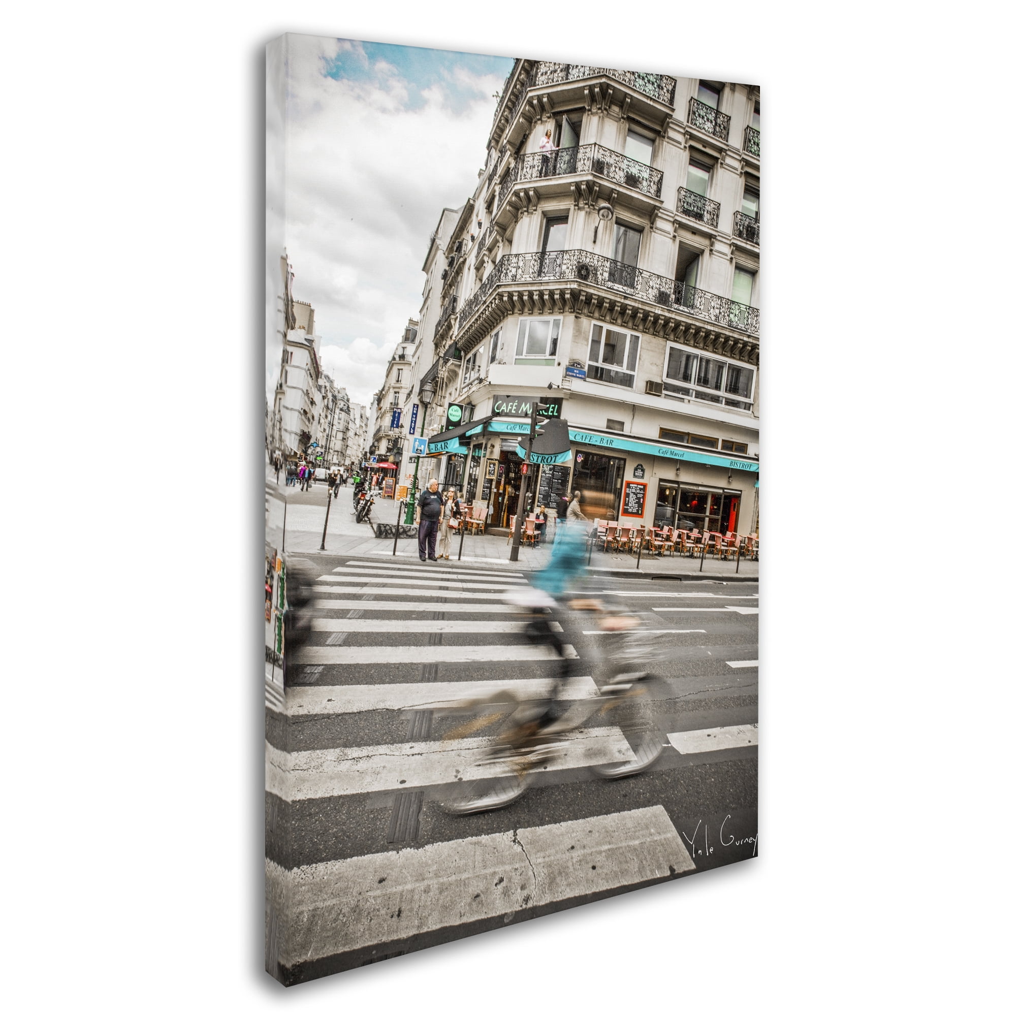 Trademark Fine Art "Paris Bicycle Rider" Canvas Art by Yale Gurney